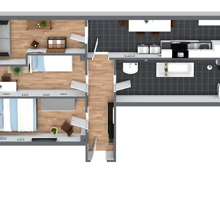 Апартаменты *neu*family&work*wlan*ntflx*cozy*zentrum*toplage Хемниц